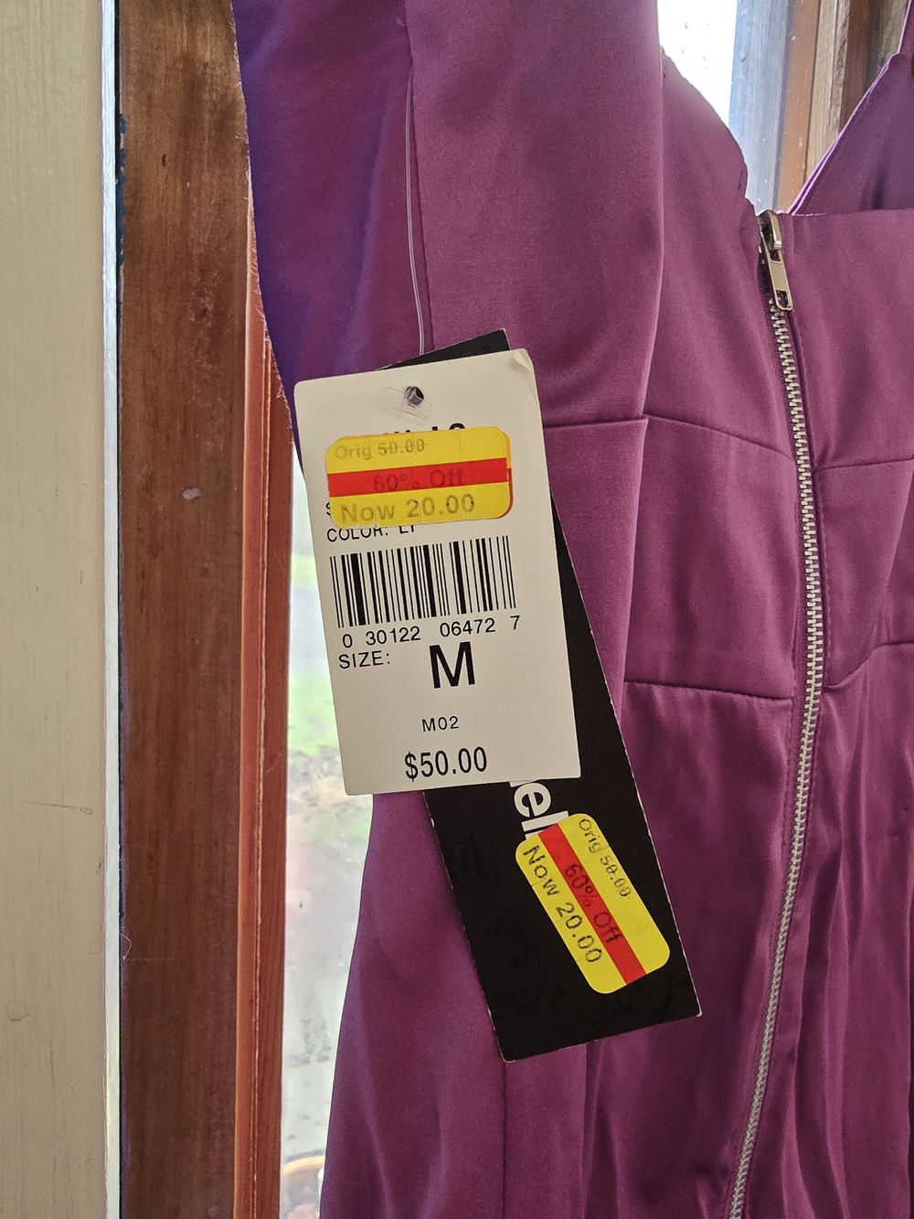 My Michelle Purple Sleeveless Dress with Front Zipper